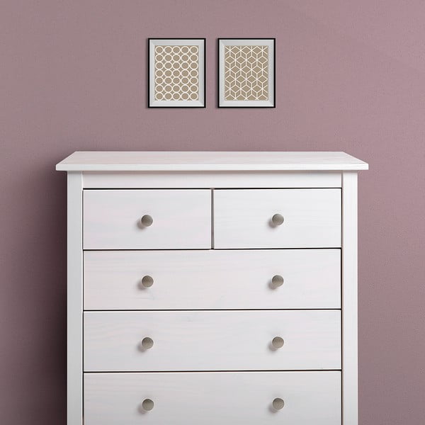 Bijela visoka komoda od masivnog bora 79x80 cm Berna – Marckeric-image-4