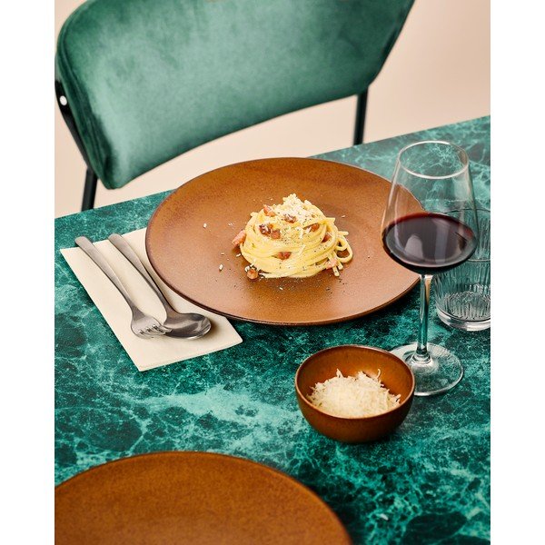 Smeđi porculanski tanjur ø 27 cm Ovio – BonBistro-image-1
