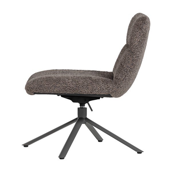 Smeđa okretna fotelja od bouclé tkanine Soren – WOOOD-image-3
