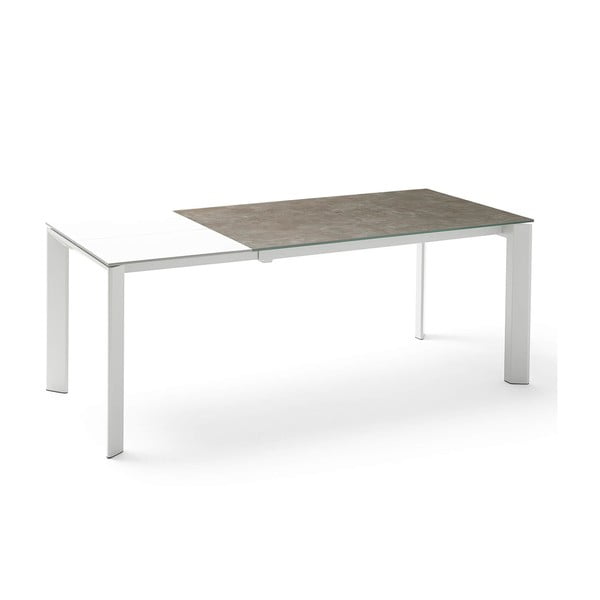 Smeđe-bijeli sklopivi blagovaonski stol sømcasa Tamara, dužina 160/240 cm