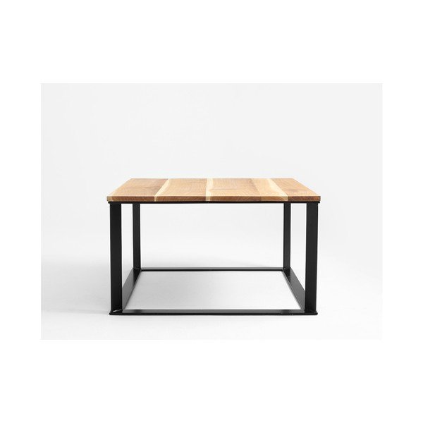 Stol za kavu s crnim postoljem i hrastovom pločom Custom Form Skaden-image-2