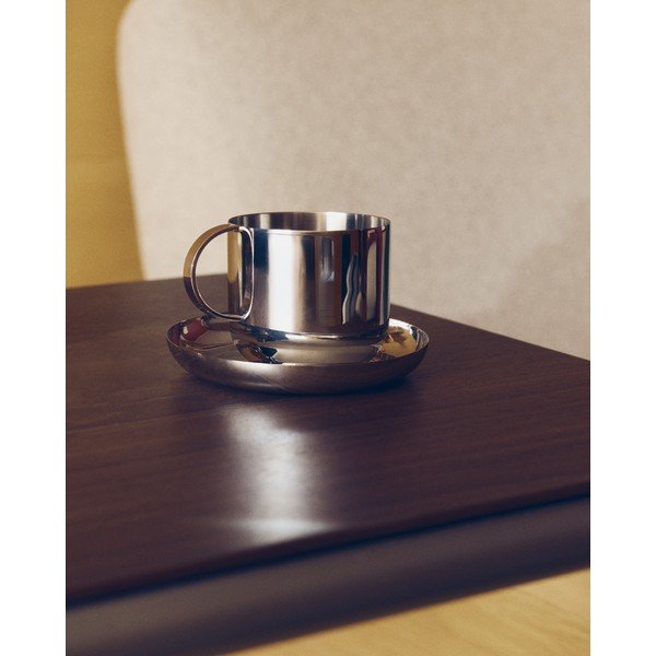 Šalice u setu od nehrđajućeg čelika 2 kom u srebrnoj boji Nirela – Kave Home-image-3