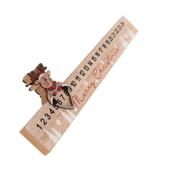 Drveni adventski kalendar Sob Dakls, duljina 40 cm
