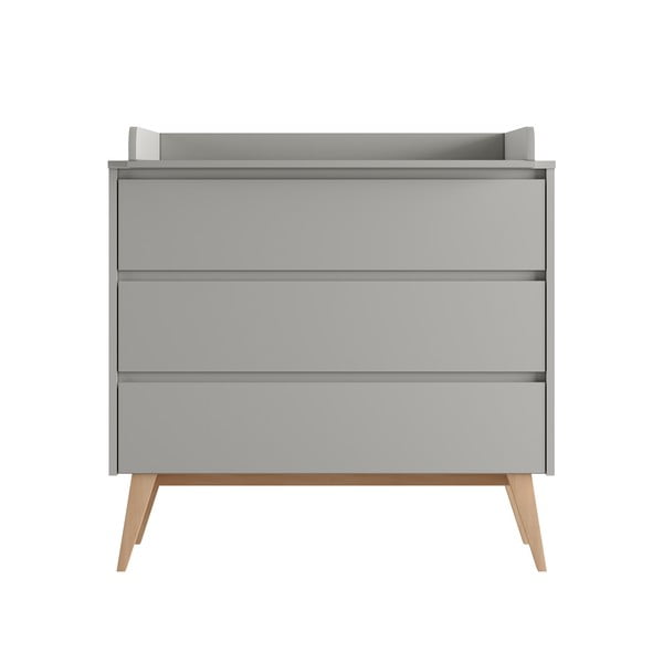 Siva niska dječja komoda 100x52,5 cm Swing – Pinio-image-3