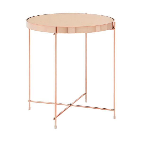 Okrugli pomoćni stol sa staklenom pločom stola ø 43 cm Allure – Premier Housewares-image-1