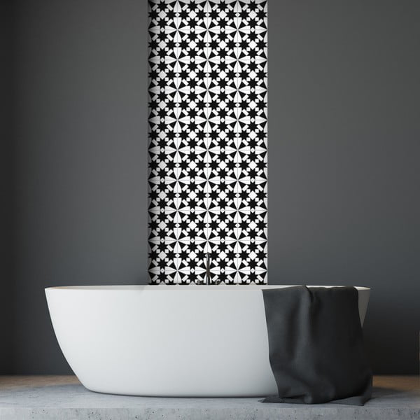 Set od 30 zidnih naljepnica Ambiance Decal Cement Tiles Antalya, 10 x 1 0 cm