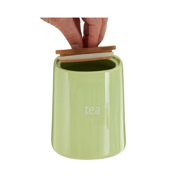 Zelena kutija za čaj s poklopcem od bambusa Premier Housewares Fletcher 800 ml-image-2