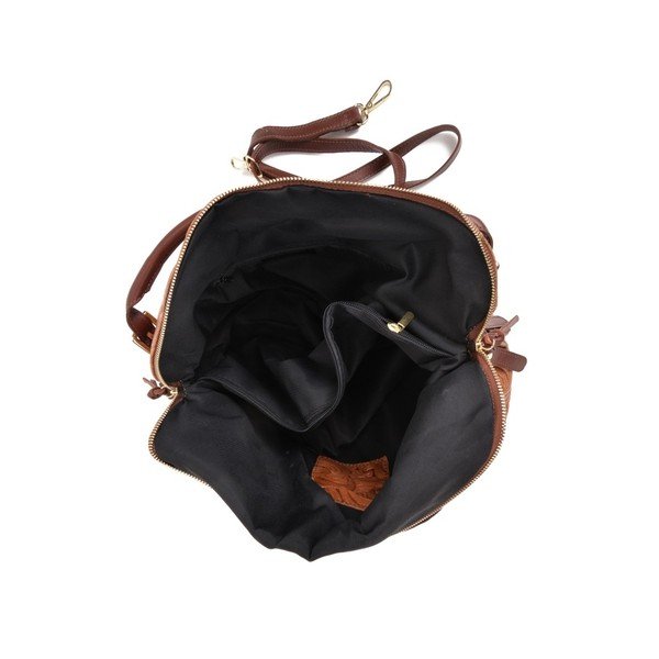 Konjak smeđa kožna torbica Mangotti Bags Ethel-image-3