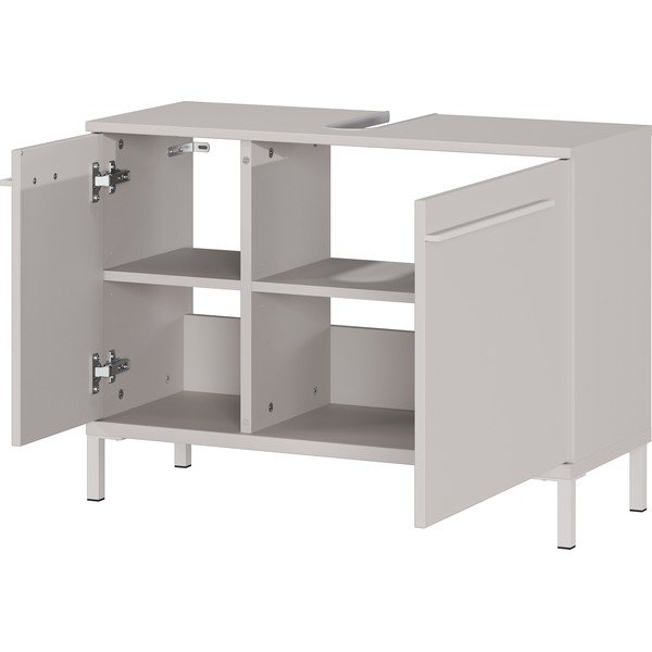 Krem ormarić za ispod umivaonika u mat dekoru 80x59 cm Laurino – Germania-image-2