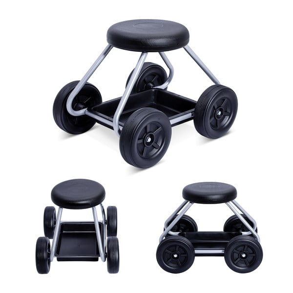 Crna/siva stolica za vrtlarenje Secura – Maximex-image-3