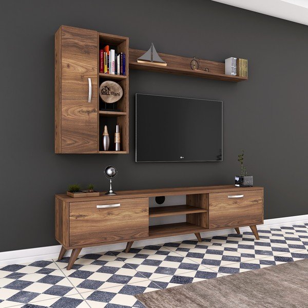 Set TV komoda, zidna polica i ormarić Wren-image-3