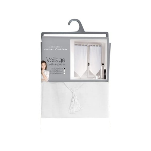Bijele prozirne zavjese u setu 2 kom 60x90 cm Voiline – douceur d'intérieur-image-3