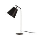 Crna stolna lampa s tekstilnim sjenilom (visina 67 cm) Salihini – Opviq lights