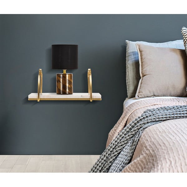 Bijela/u zlatnoj boji mramorna polica 40 cm Marble – Mauro Ferretti-image-1