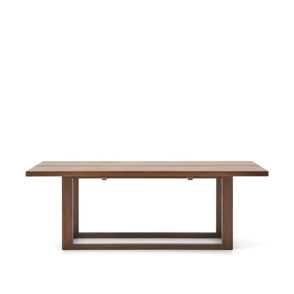 Blagovaonski stol od masivne tikovine u prirodnoj boji 100x220 cm Sashi – Kave Home-image-4