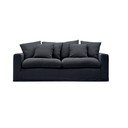 Antracitno siva lanena sofa 240 cm Nora – Kave Home