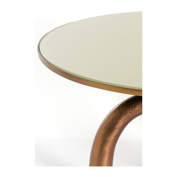 Stakleni okrugli stolić za kavu u brončanoj boji/bež ø 76 cm Mello – Light & Living-image-2