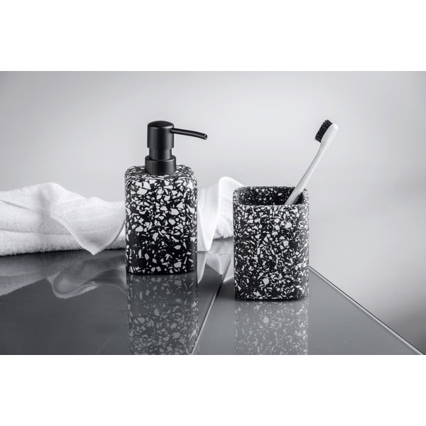 Crna kupaonska šalica Wenko Terrazzo-image-2
