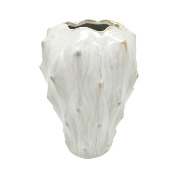 Bijela keramička vaza u boji bjelokosti PT LIVING Flora, visina 23,5 cm