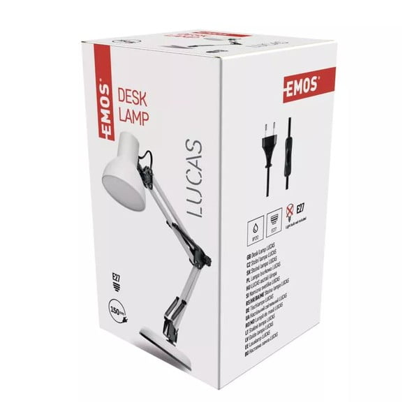 Bijela stolna lampa (visina 48 cm) Lucas – EMOS-image-1