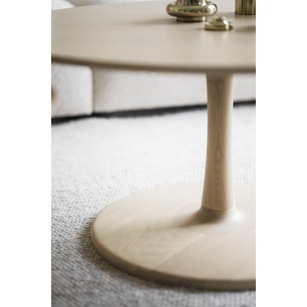 Okrugao stolić za kavu u dekoru hrasta u prirodnoj boji 90x90 cm Hobart – Rowico-image-4