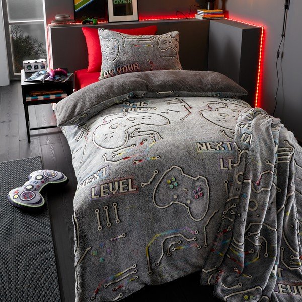 Dječji jastuk sa svjetlećim efektom od mikropliša Game Over – Catherine Lansfield-image-3