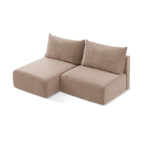 Svjetlo smeđa sklopiva/s prostorom za odlaganje kutna garnitura (s lijevim kutom) Kalena – Makamii-image-3