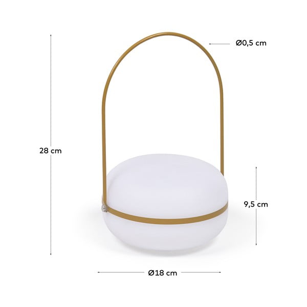 Vanjska svjetiljka sa žutom ručkom Kave Home Tea-image-3