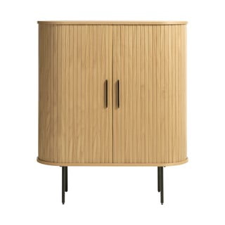 Ormarić u dekoru hrasta s kliznim vratima u prirodnoj boji 100x118 cm Nola – Unique Furniture