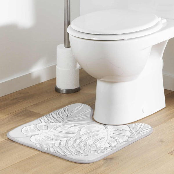 Svijetlo siva kupaonska prostirka za WC 45x45 cm Amber – douceur d'intérieur-image-1