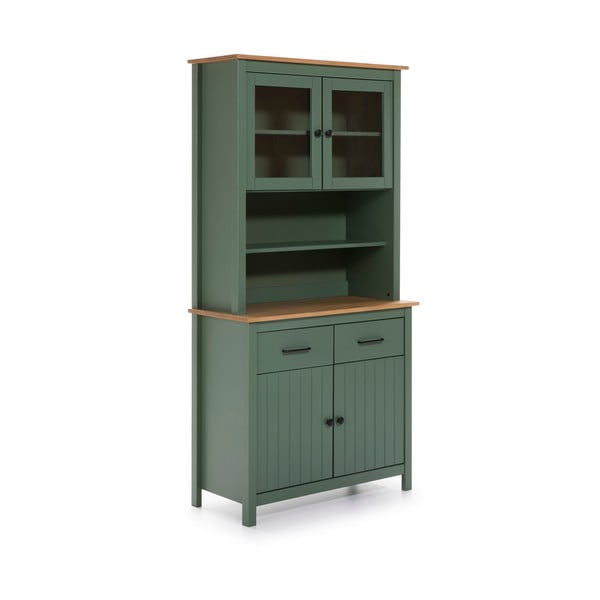 Zelena vitrina od masivnog bora 90x180 cm Miranda – Marckeric-image-2