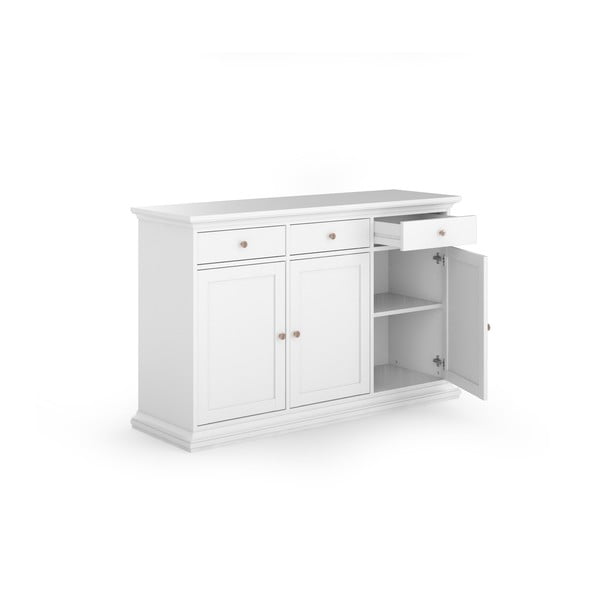 Bijela niska komoda 144x92 cm Paris – Tvilum-image-3