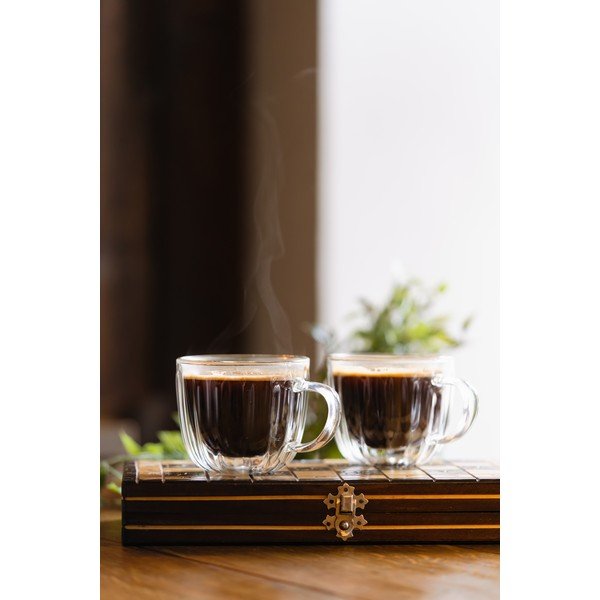 Staklene šalice u setu 2 kom za cappuccino 350 ml Tulip – Vialli Design-image-3