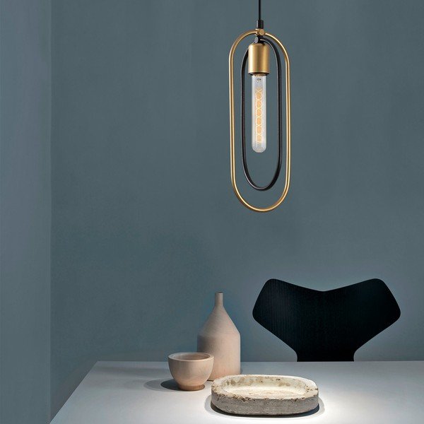 Crna/u zlatnoj boji viseća svjetiljka Cerco – Opviq lights-image-1