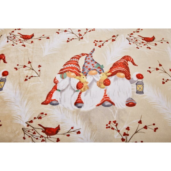 Svjetlo smeđa posteljina za krevet za jednu osobu od mikropliša 140x200 cm Goblin – My House-image-4