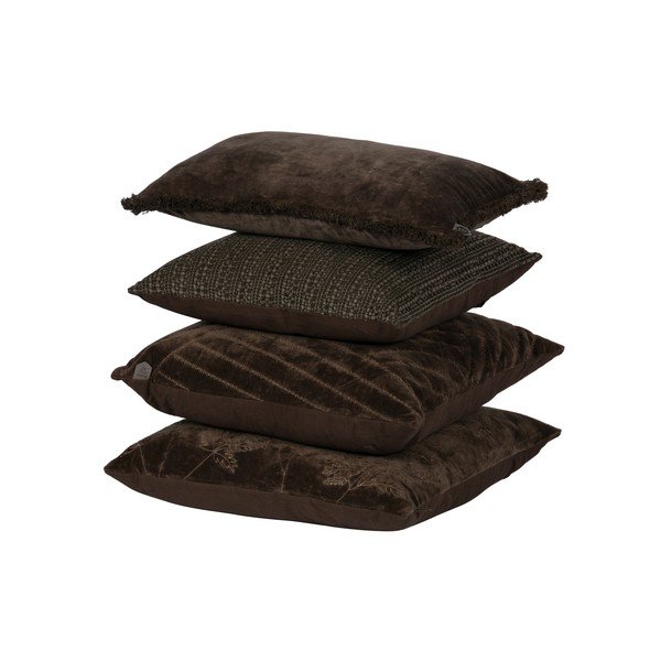 Smeđi ukrasni jastuk BePureHome Velvet Coffee, 50 x 50 cm-image-1