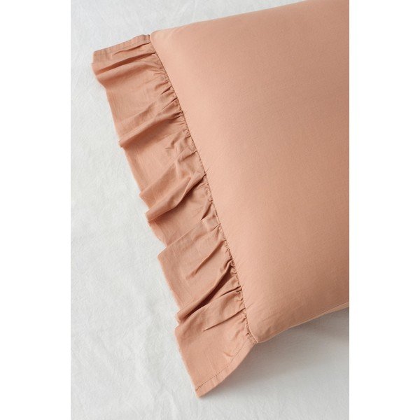 Prljavo roza posteljina za krevet za jednu osobu od pamučnog satena 150x210 cm Gloria – Ellos Home-image-3