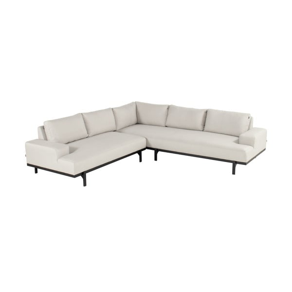Svijetlo siva vrtna sofa aluminijska (s lijevim kutom) Lucas – Hartman