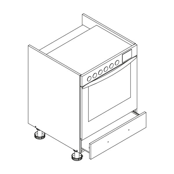 Donji kuhinjski ormarić za ugradbenu pećnicu (širina 60 cm) Kai – STOLKAR-image-2