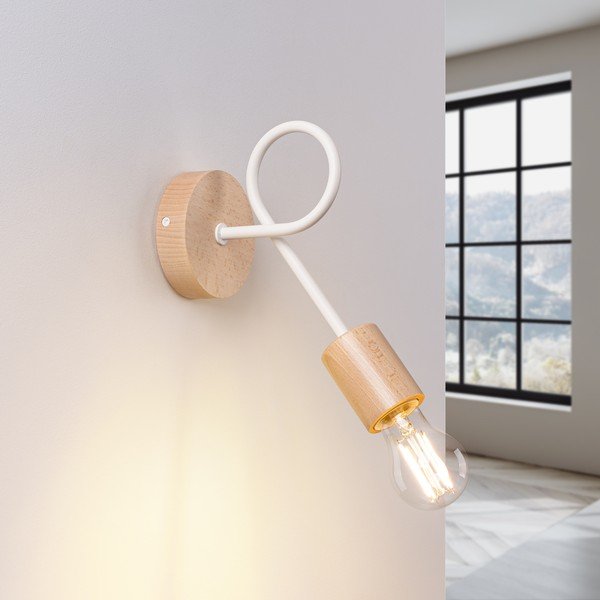 Zidna lampa u prirodnoj boji Tumber – Sollux-image-1