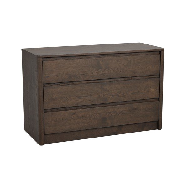 Komoda u dekoru hrasta u tamnoj prirodnoj boji 110x70x45 cm Melstone – Rowico