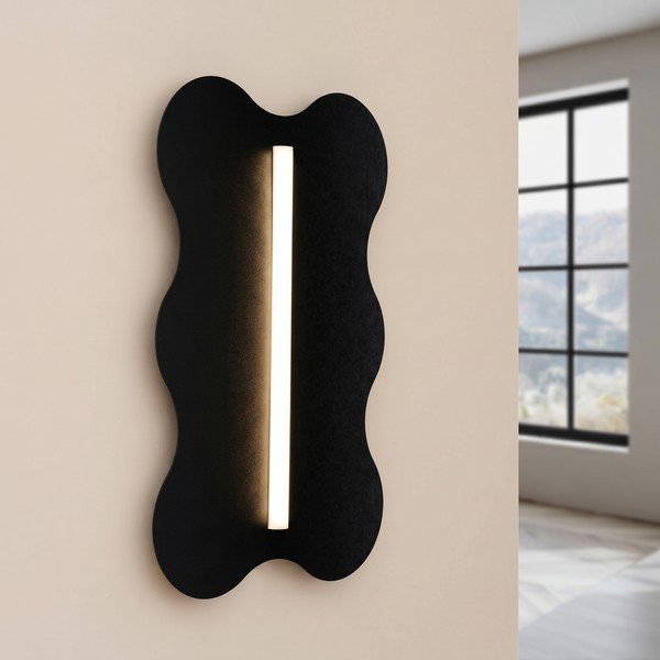 Crna metalna zidna lampa KLOVER – Thoro-image-1