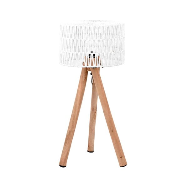 Bijela stolna lampa od drveta manga LABEL51 Stripe