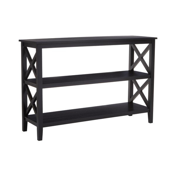 Crni regal od masivnog bora 120x81x40 cm Heritage – Premier Housewares