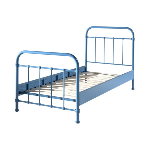 Plavi metalni dječji krevet Vipack New York, 90 x 200 cm-image-1