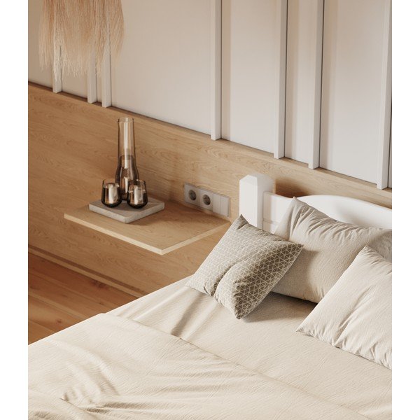Bijeli krevet od masivnog bora 90x200 cm Liva – Olivia Living-image-4