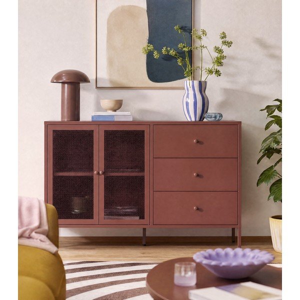 Bordo metalna komoda 140x90x40 cm Fayna – Marckeric-image-3