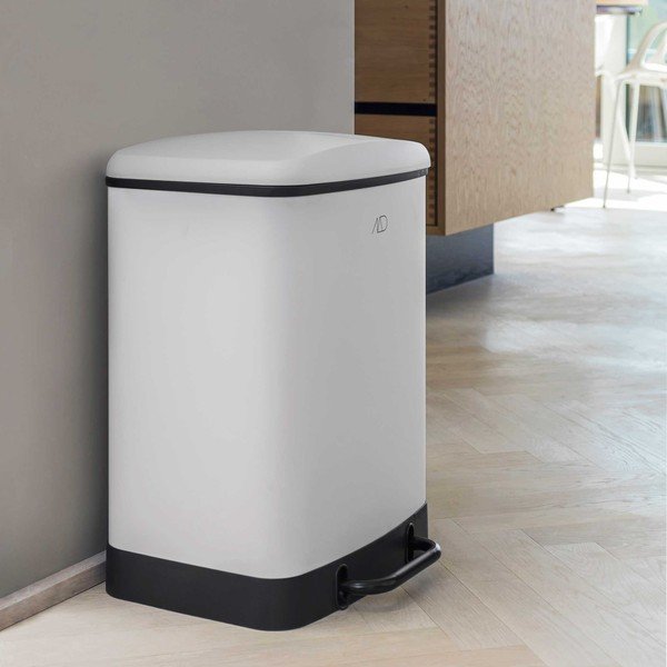 Bijela metalna kanta za smeće za odvojeni otpad/s pedalom 24 l Wonda – Mette Ditmer Denmark-image-1
