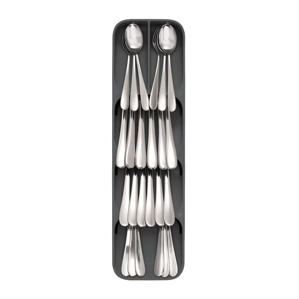 Sivi plastičan organizator pribora 11 x 39,5 cm Duo – Joseph Joseph-image-4