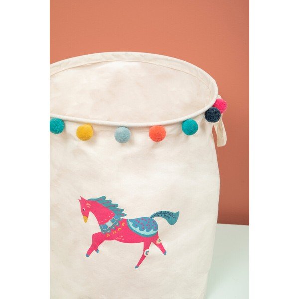 Bijela tekstilna dječja kutija za pohranu ø 38x48 cm Mimo Eclectic Horse – Premier Housewares-image-4